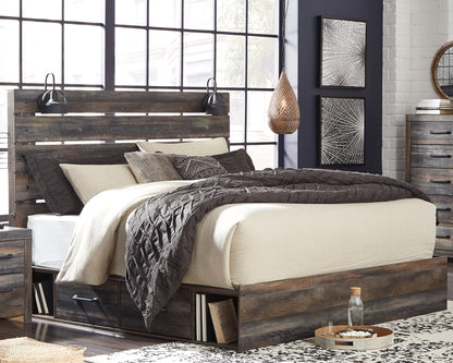 Drystan Multi King Panel Storage Bed and 2 Nightstands - B211B84