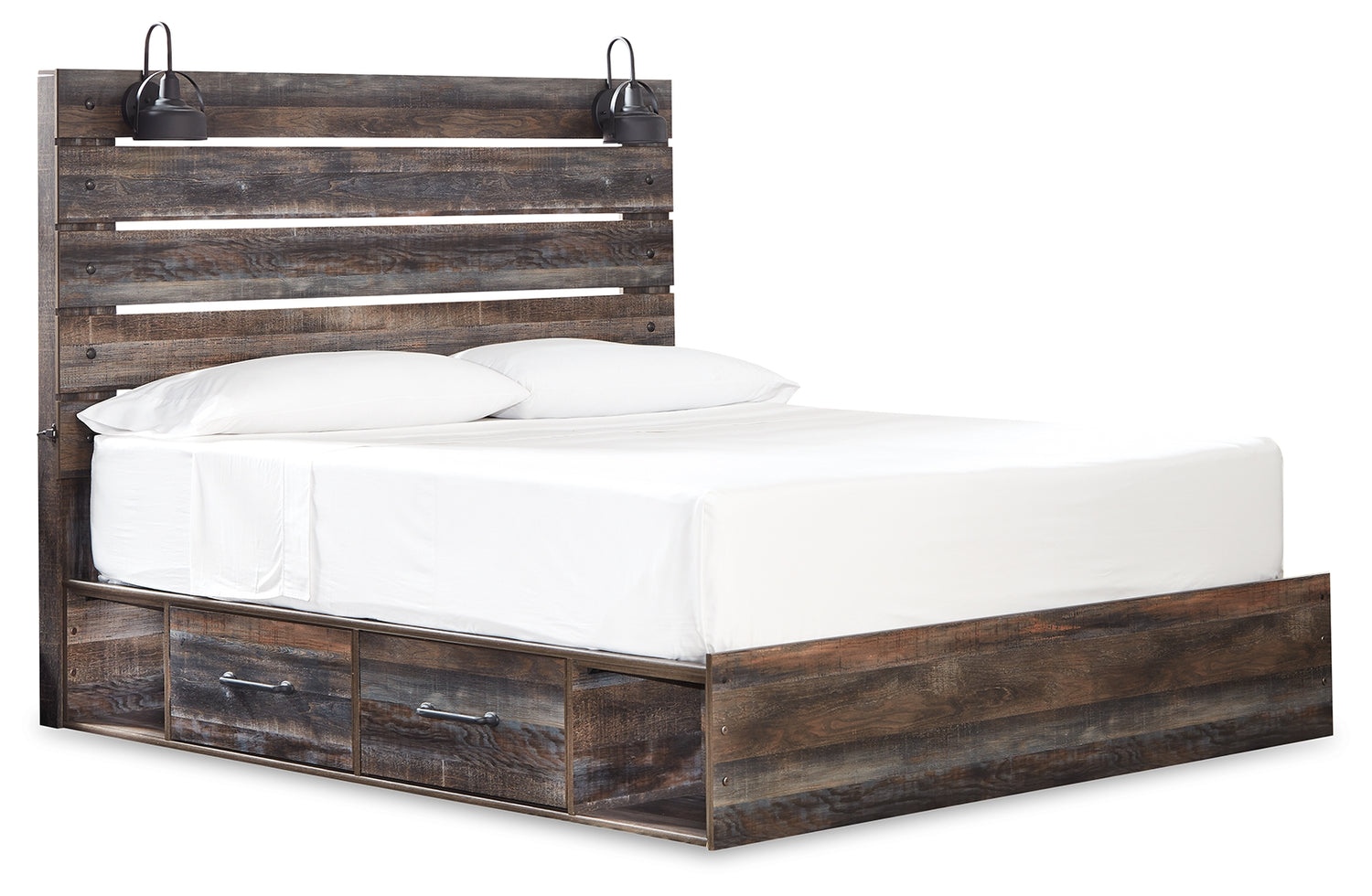 Drystan Multi King Panel Storage Bed and 2 Nightstands - B211B84