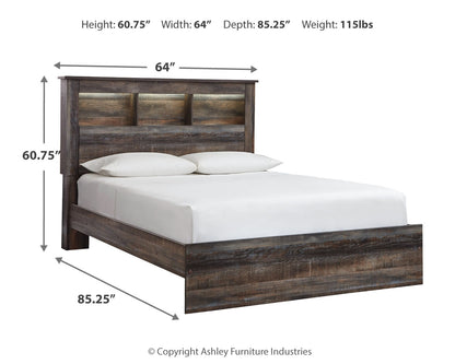 Drystan Multi Queen Bookcase Bed, Dresser and 2 Nightstands - B211B87