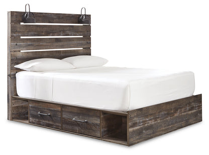 Drystan Multi Queen Panel Storage Bed and 2 Nightstands - B211B89