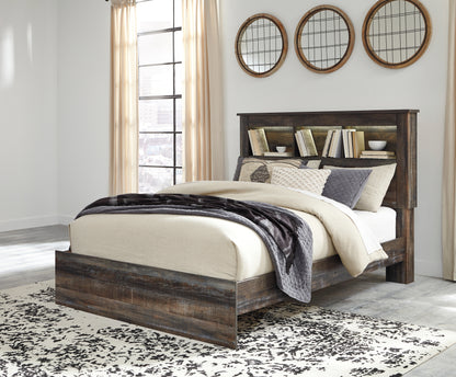 Drystan Queen Bookcase Bed, Dresser and Chest - B211B105