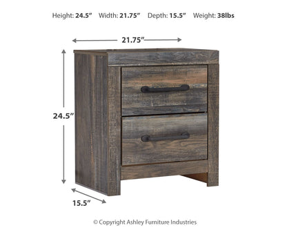 Drystan Queen Bookcase Bed with 2 Storage Drawers with Mirrored Dresser, Chest and 2 Nightstands in Multi from Ashley - Luna Furniture