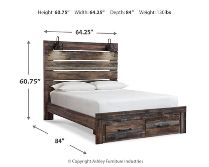 Drystan Queen Panel Bed with Dresser and Nightstand in Multi - PKG020437