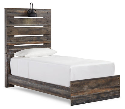 Drystan Twin Panel Bed with Dresser and Nightstand in Multi - PKG020436