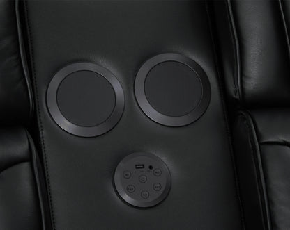 DUBAI 3PC Black Power Reclining Set - DUBAI BLACK