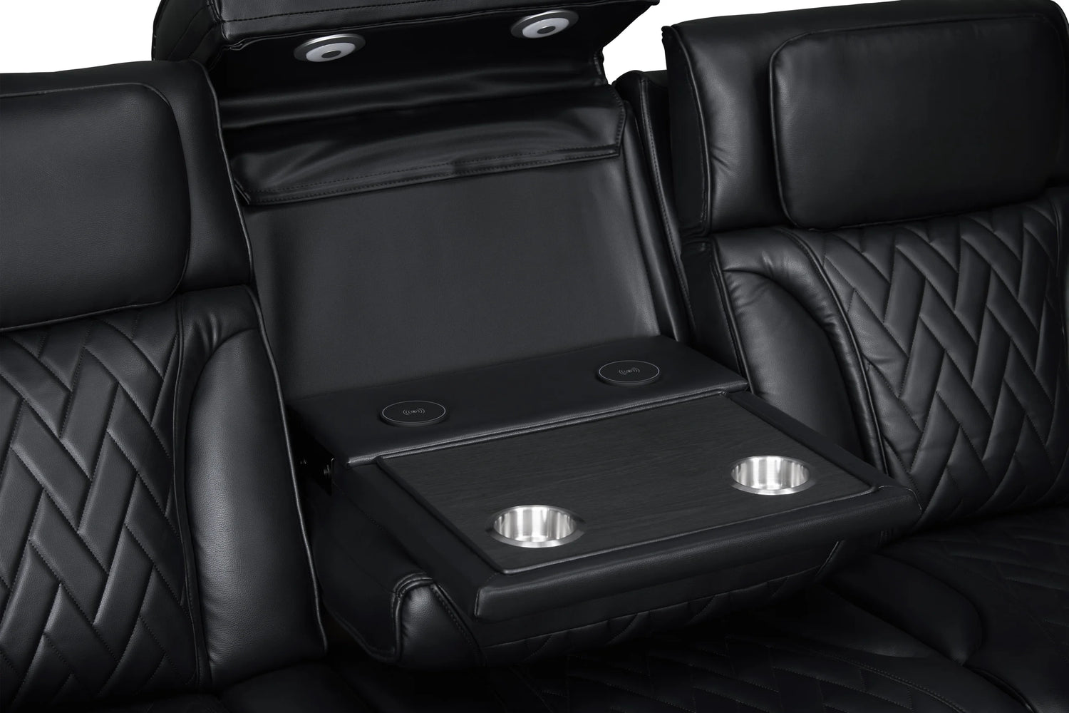 DUBAI 3PC Black Power Reclining Set - DUBAI BLACK