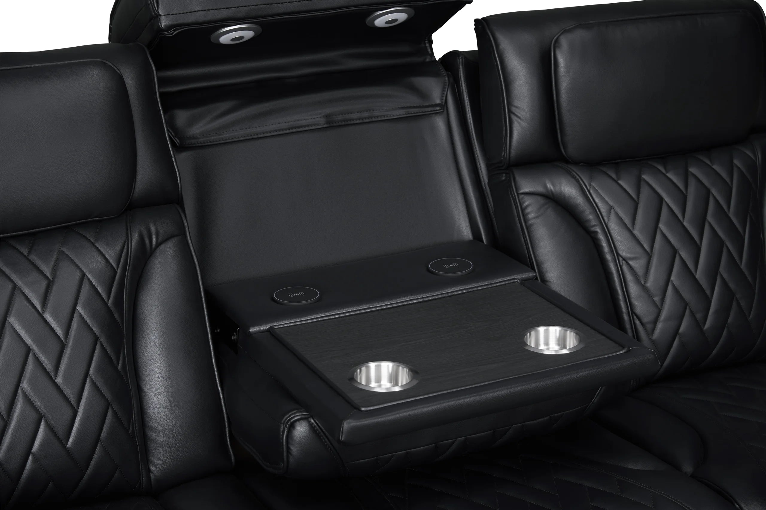 DUBAI 3PC Black Power Reclining Set - DUBAI BLACK