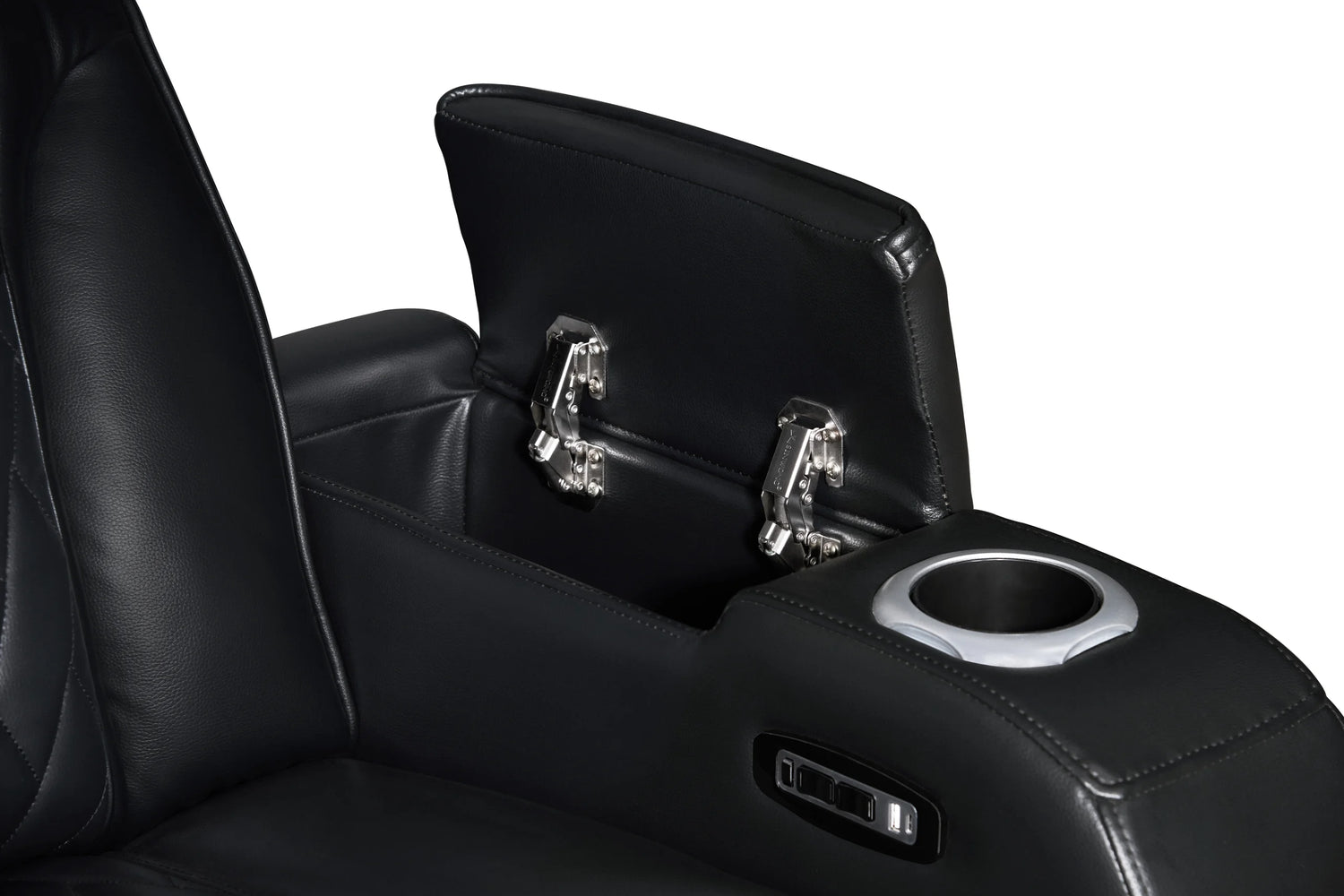 DUBAI 3PC Black Power Reclining Set - DUBAI BLACK