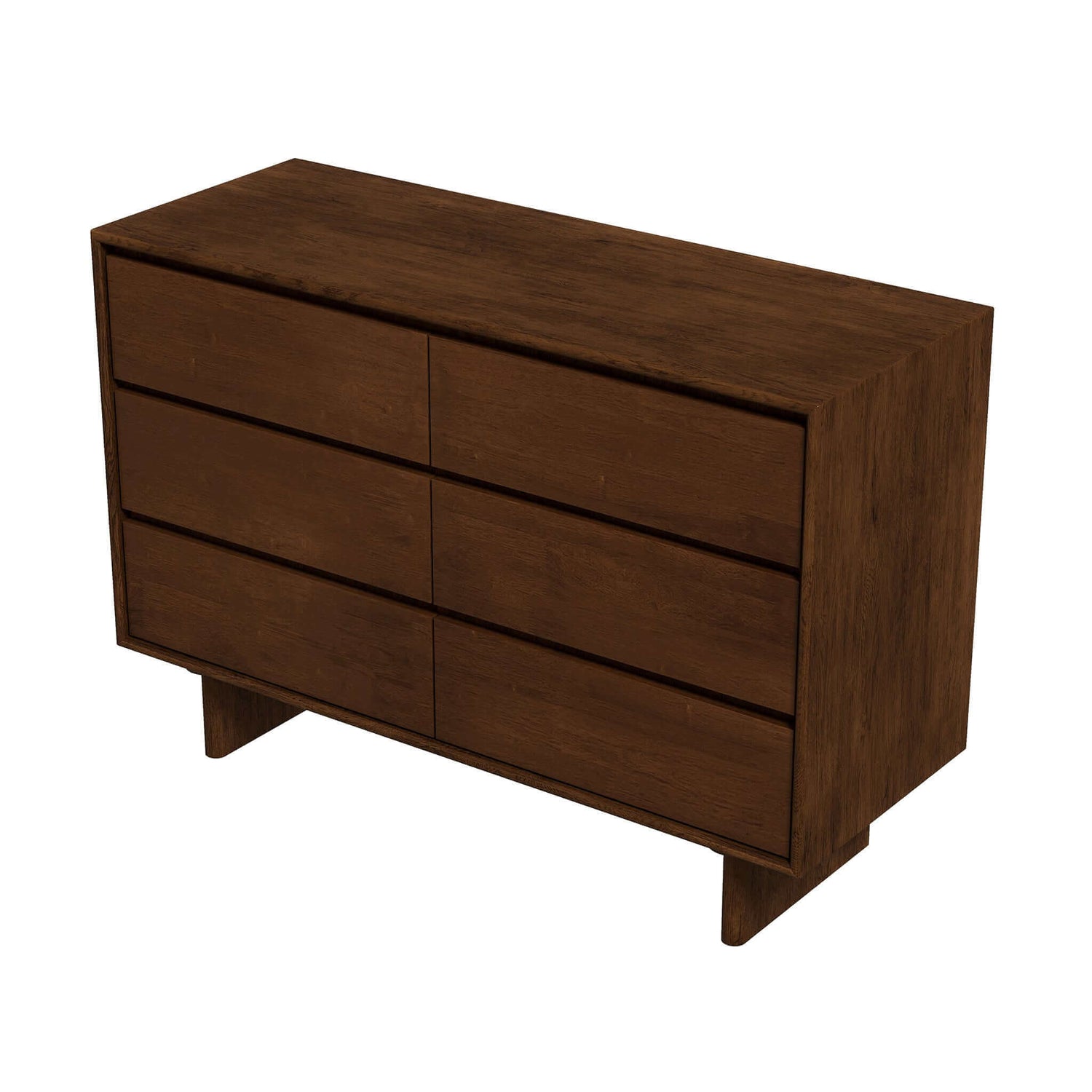 Dubrovnik Mid Century Modern Walnut Dresser With 6 Drawers - DRS00700201