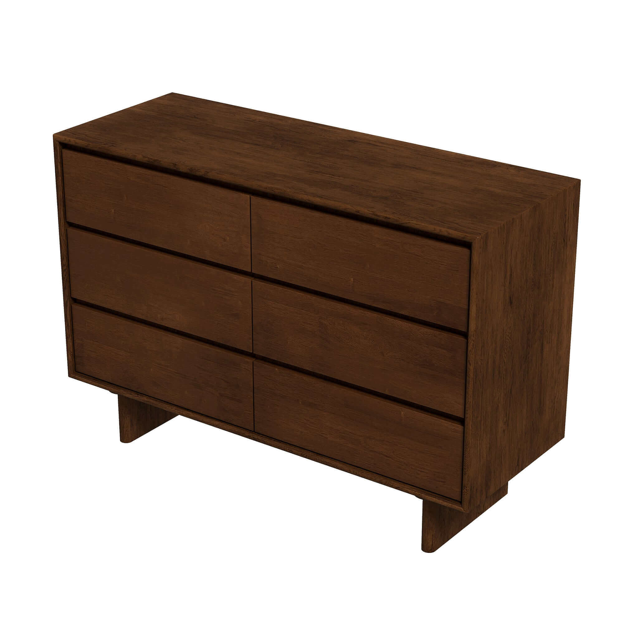Dubrovnik Mid Century Modern Walnut Dresser With 6 Drawers - DRS00700201