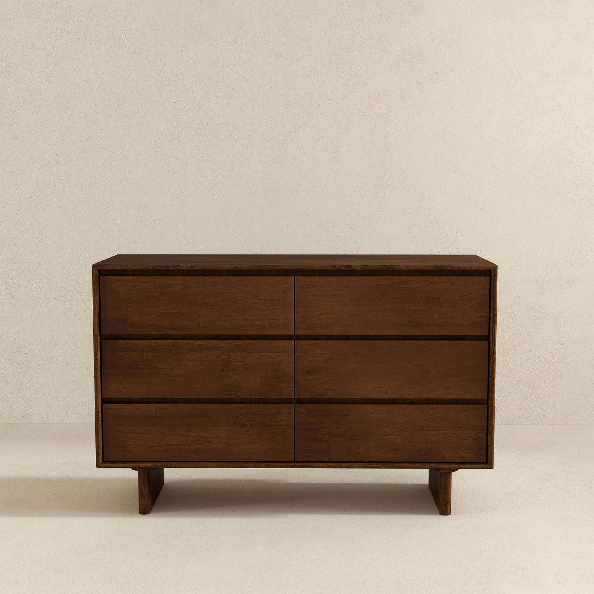 Dubrovnik Mid Century Modern Walnut Dresser With 6 Drawers - DRS00700201