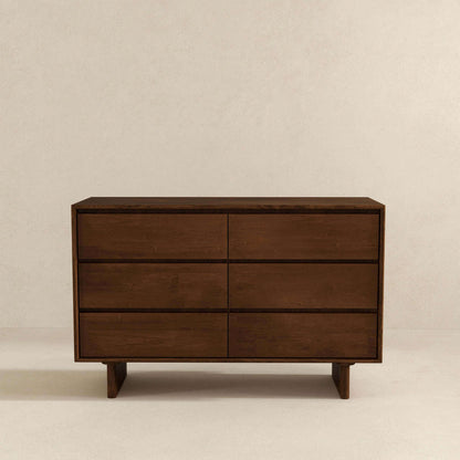 Dubrovnik Mid Century Modern Walnut Dresser With 6 Drawers - DRS00700201