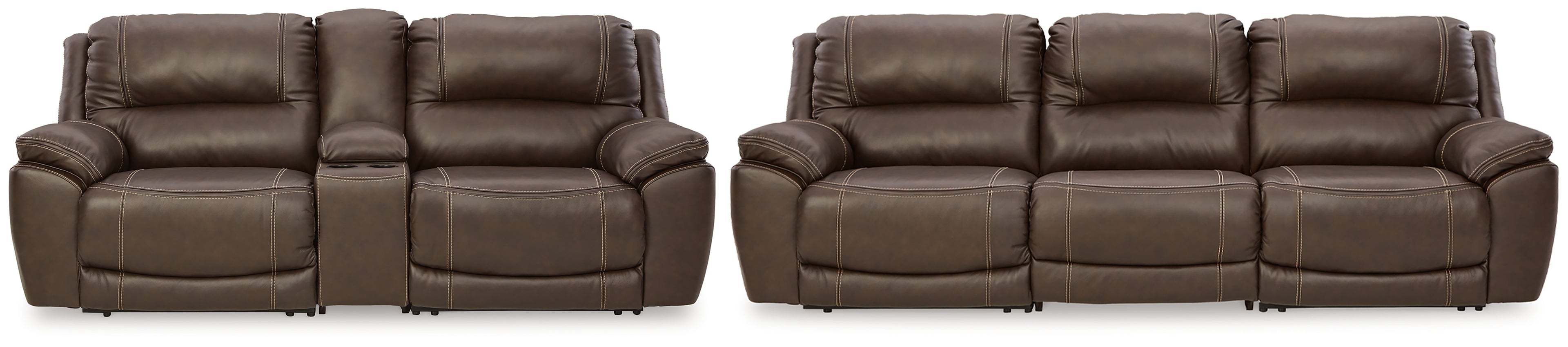 Dunleith 3-Piece Reclining Sofa and 3-Piece Loveseat with Console - U71604U1