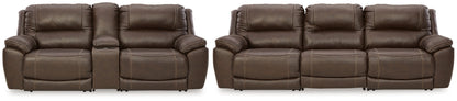Dunleith 3-Piece Reclining Sofa and 3-Piece Loveseat with Console - U71604U1
