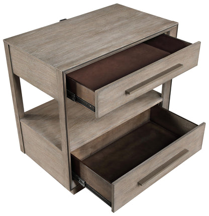 Durango 2-drawer Nightstand Bedside Table Washed Oak - 223272
