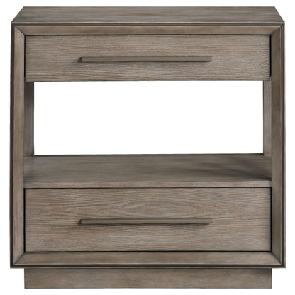 Durango 2-drawer Nightstand Bedside Table Washed Oak - 223272