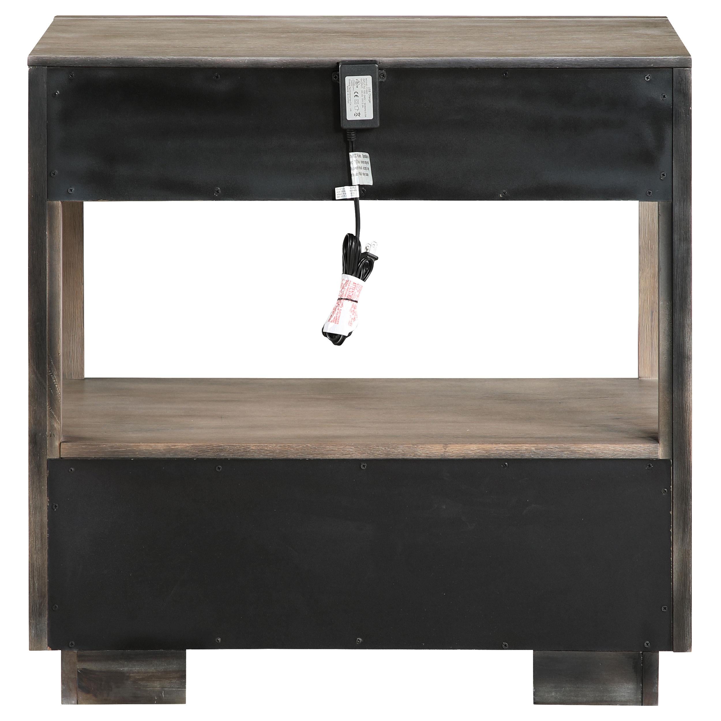 Durango 2-drawer Nightstand Bedside Table Washed Oak - 223272