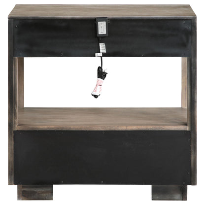 Durango 2-drawer Nightstand Bedside Table Washed Oak - 223272