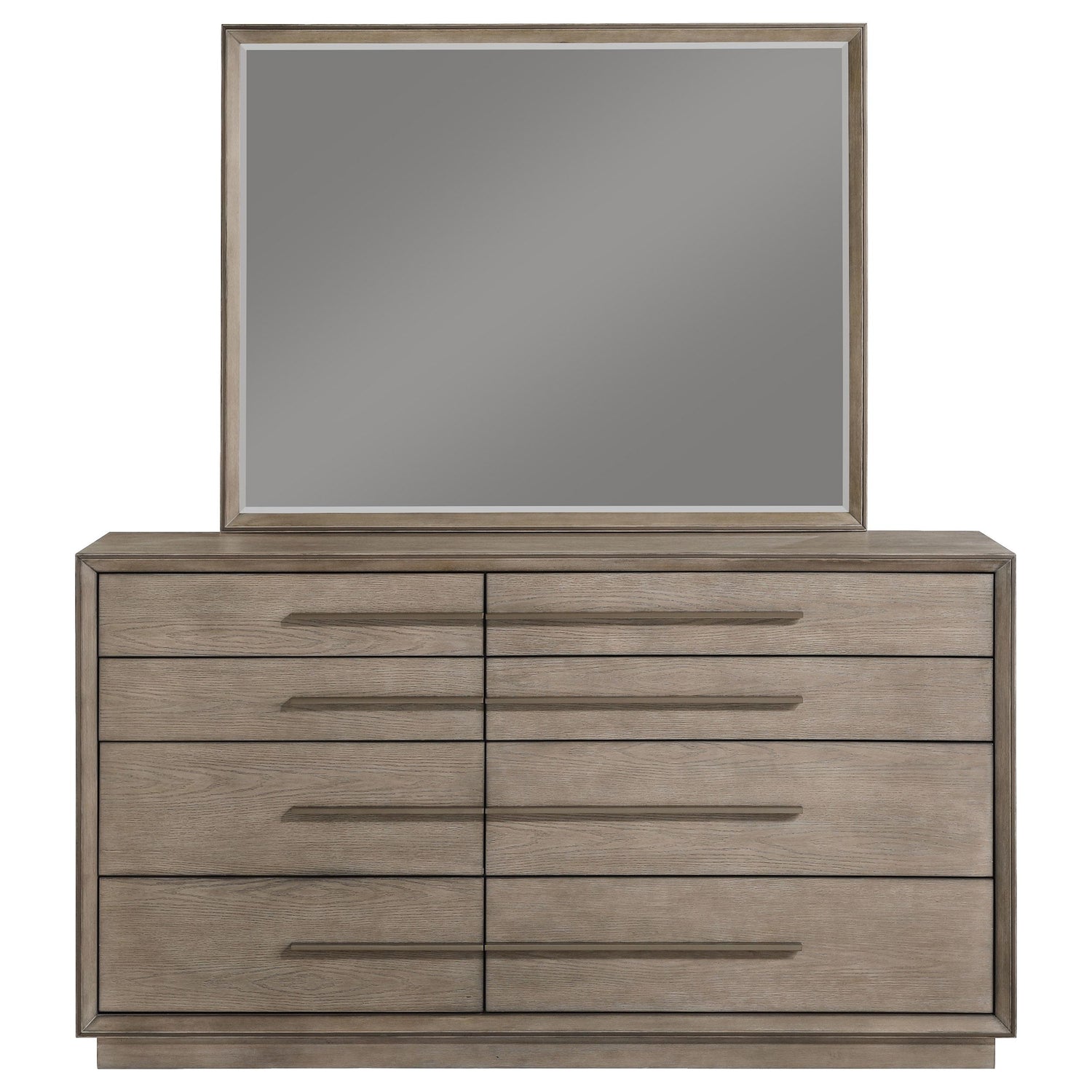 Durango 8-drawer Dresser and Mirror Washed Oak - 223273M
