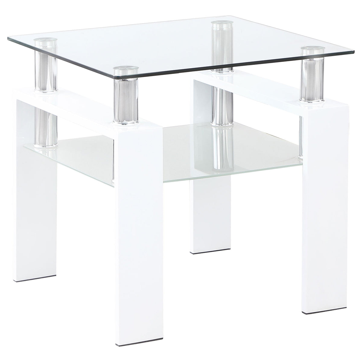 Dyer 2-piece Rectangular Coffee and End Table Set White - 703438-S2