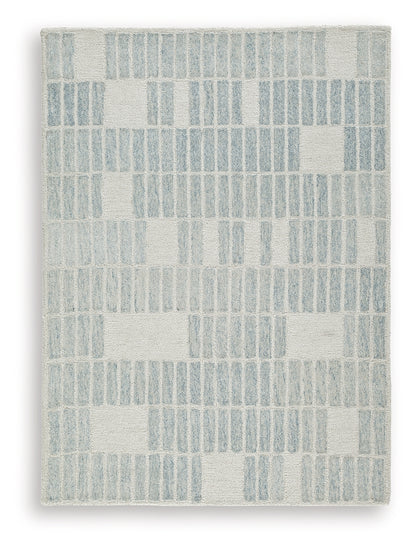 Dylanton Ivory/Blue Medium Rug - R407812
