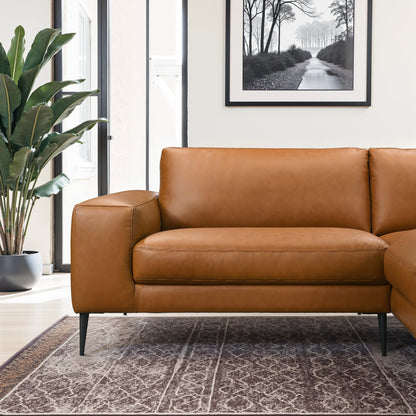 Easley Mid Century Modern Vegan Leather Wide-Arm Sofa - SEC00403702