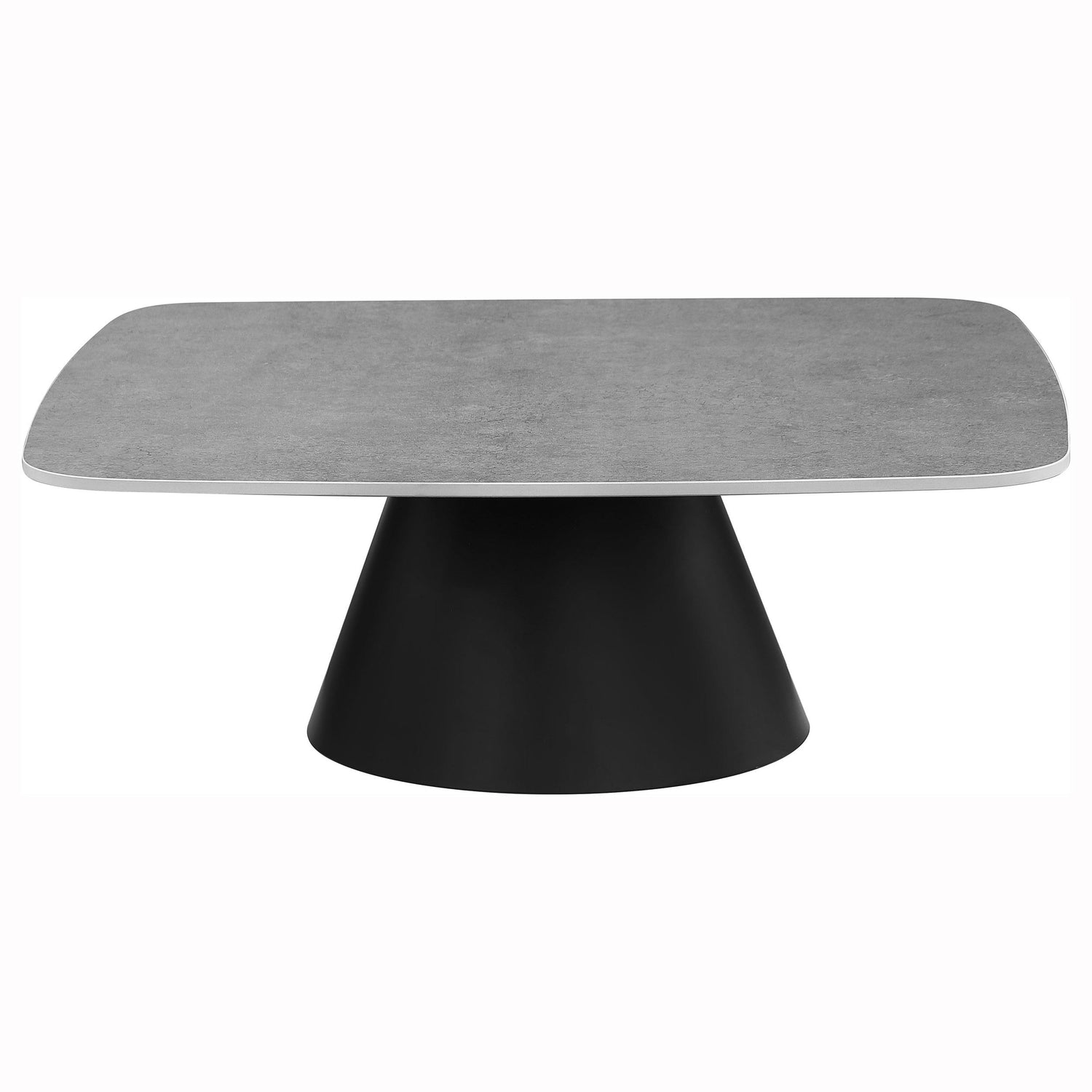 Eason 2-piece Cocktail Coffee Table Set Concrete and Black - 703500