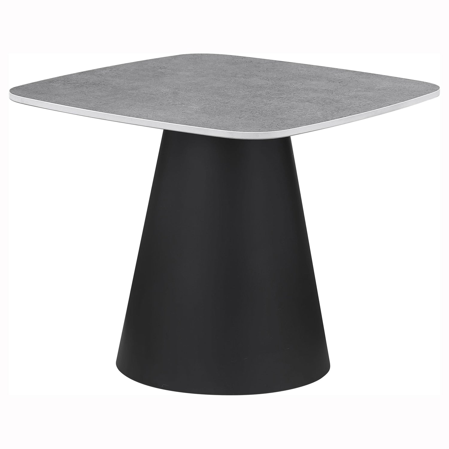 Eason 2-piece Cocktail Coffee Table Set Concrete and Black - 703500