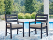 East Beach Blue Outdoor Arm Chair with Cushion (Set of 2) - PCP587-601A