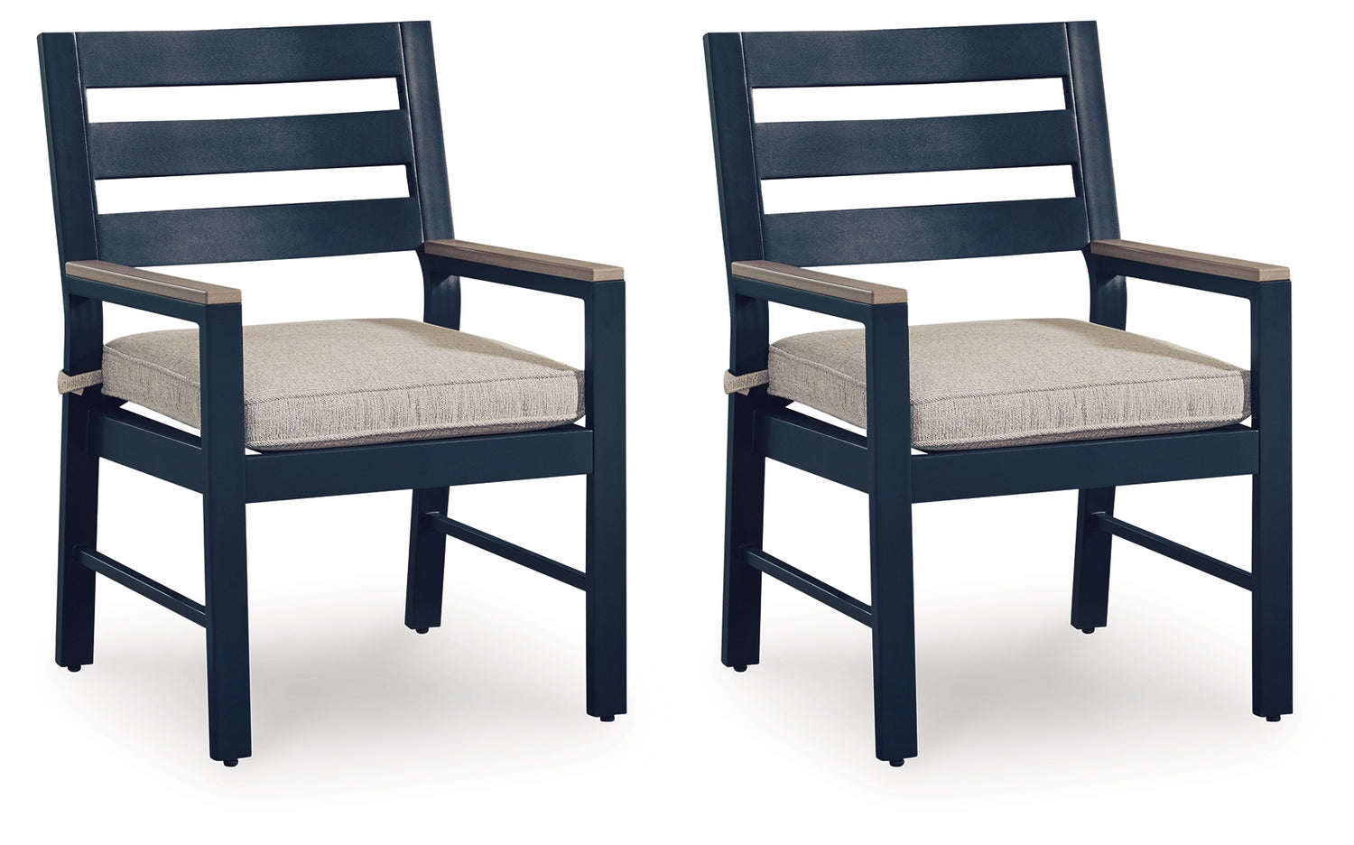East Beach Blue Outdoor Arm Chair with Cushion (Set of 2) - PCP587-601A