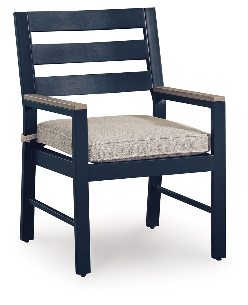 East Beach Blue Outdoor Arm Chair with Cushion (Set of 2) - PCP587-601A