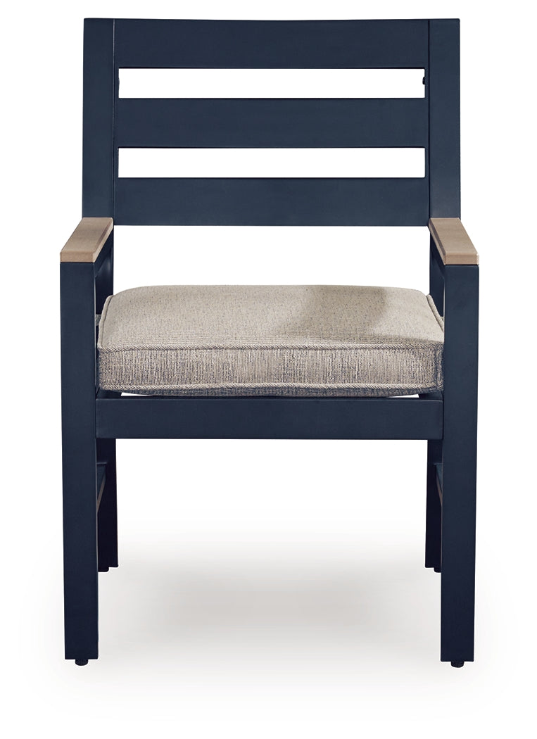 East Beach Blue Outdoor Arm Chair with Cushion (Set of 2) - PCP587-601A