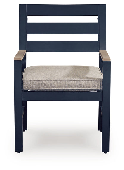 East Beach Blue Outdoor Arm Chair with Cushion (Set of 2) - PCP587-601A