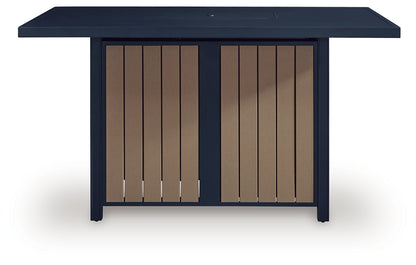 East Beach Blue Outdoor Bar Table with Fire Pit - PCP587-665