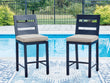 East Beach Blue Outdoor Counter Height Bar Stool (Set of 2) - PCP587-124