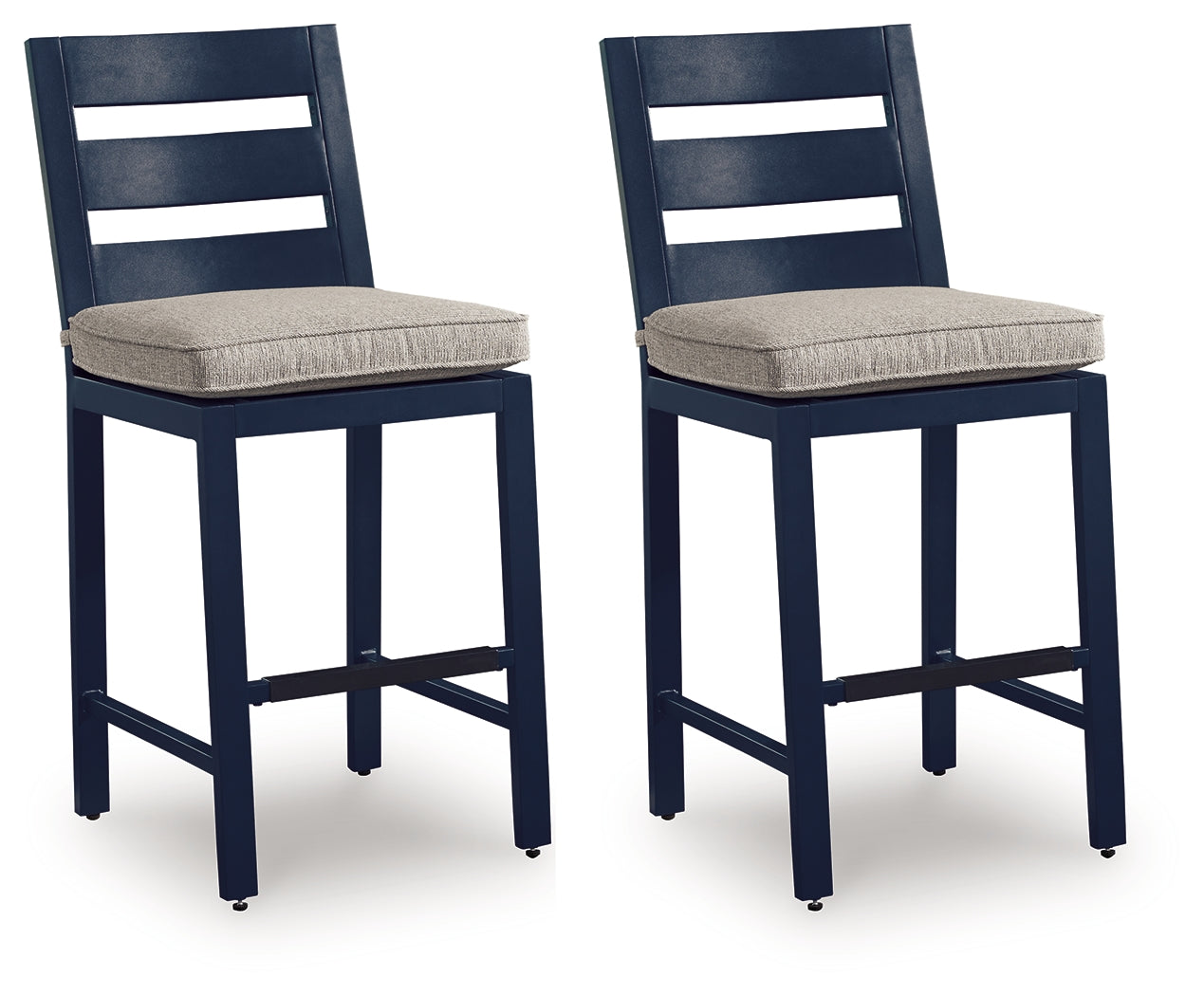 East Beach Blue Outdoor Counter Height Bar Stool (Set of 2) - PCP587-124