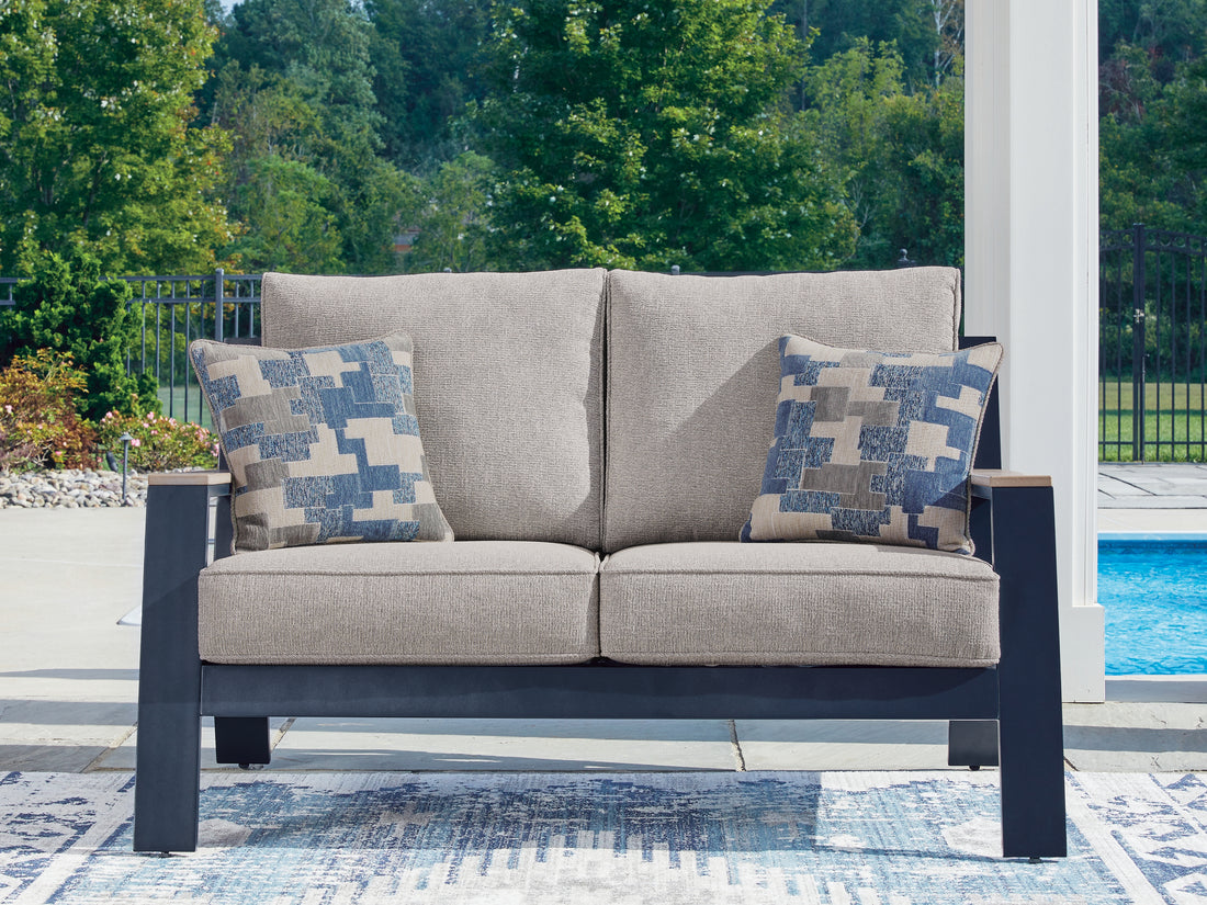 East Beach Blue Outdoor Loveseat with Cushion - PCP587-835