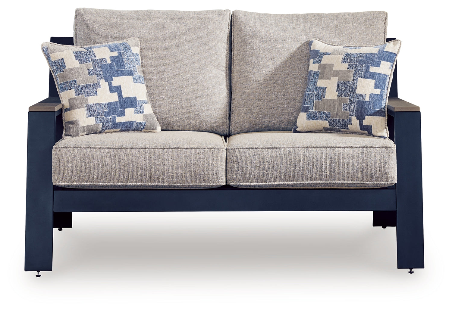 East Beach Blue Outdoor Loveseat with Cushion - PCP587-835