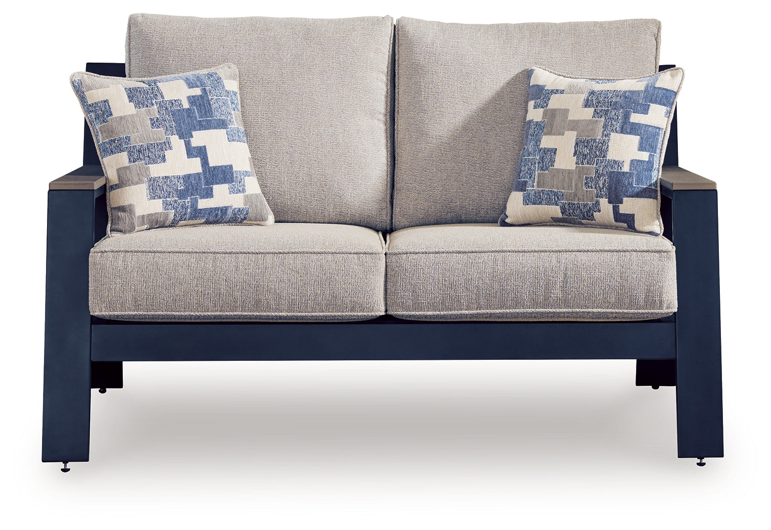 East Beach Blue Outdoor Loveseat with Cushion - PCP587-835