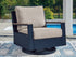 East Beach Blue Outdoor Swivel Glider Chair with Cushion - PCP587-821