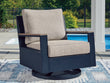 East Beach Blue Outdoor Swivel Glider Chair with Cushion - PCP587-821