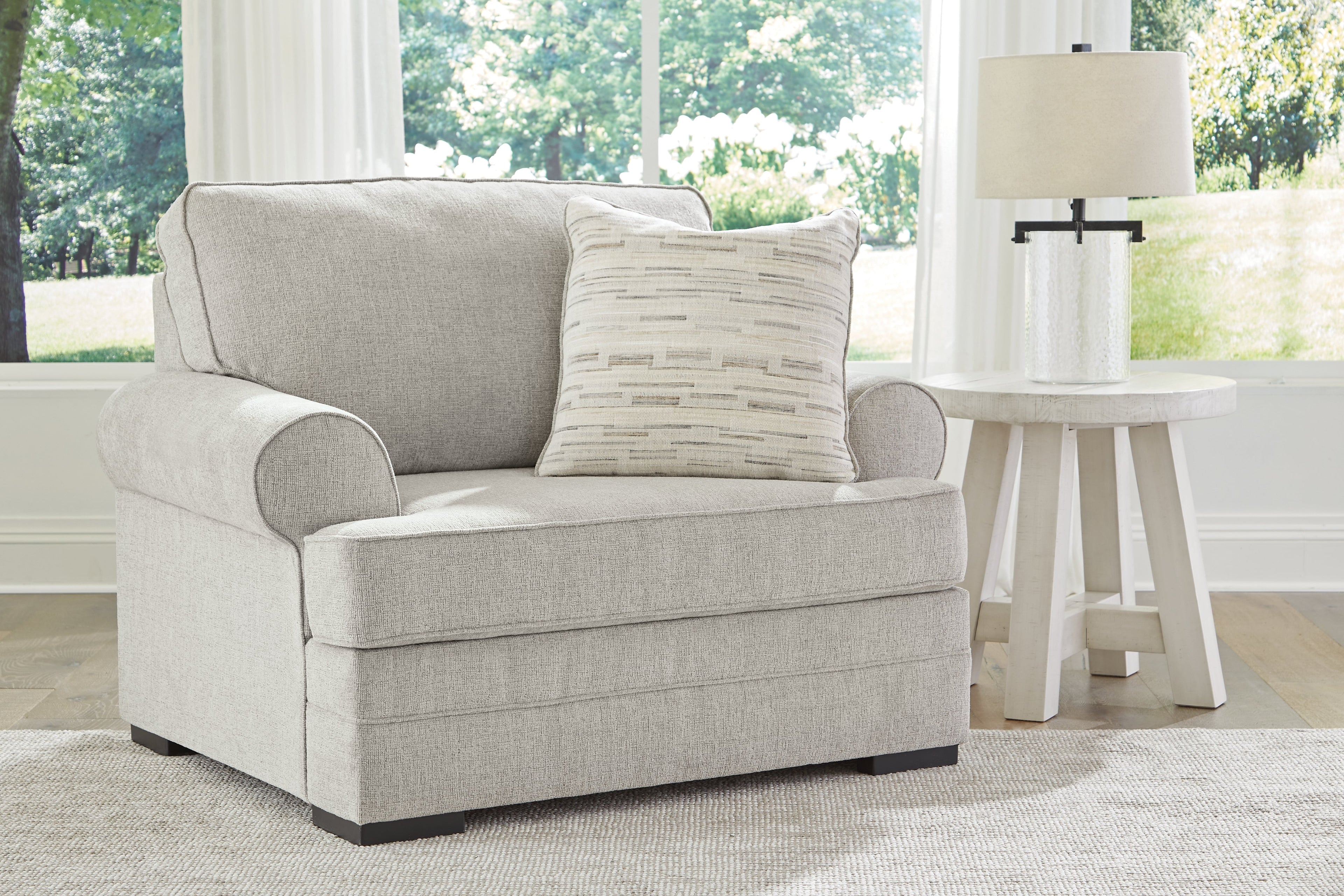 Eastonbridge Chair and Ottoman in Shadow - PKG018532