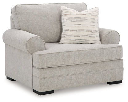 Eastonbridge Sofa Chaise, Chair, and Ottoman in Shadow - PKG018533