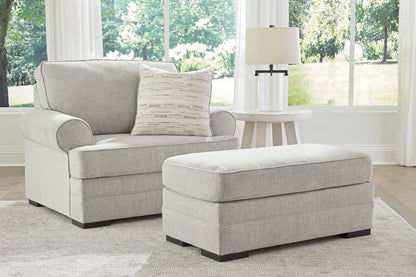Eastonbridge Sofa Chaise, Chair, and Ottoman in Shadow - PKG018533