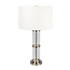 Echo Brushed Nickel Table Lamp with On/Off Switch Clear Glass Body  Metal Base - TBL03700301