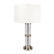 Echo Brushed Nickel Table Lamp with On/Off Switch Clear Glass Body  Metal Base - TBL03700301