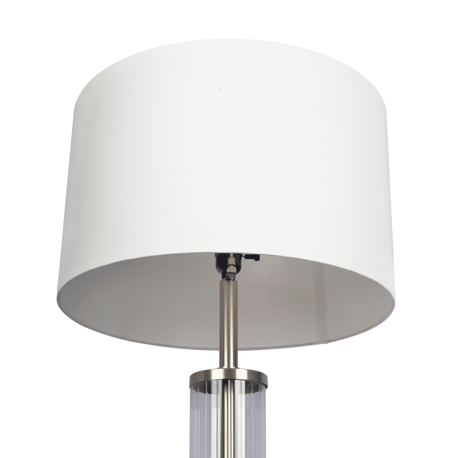 Echo Brushed Nickel Table Lamp with On/Off Switch Clear Glass Body  Metal Base - TBL03700301