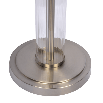 Echo Brushed Nickel Table Lamp with On/Off Switch Clear Glass Body  Metal Base - TBL03700301