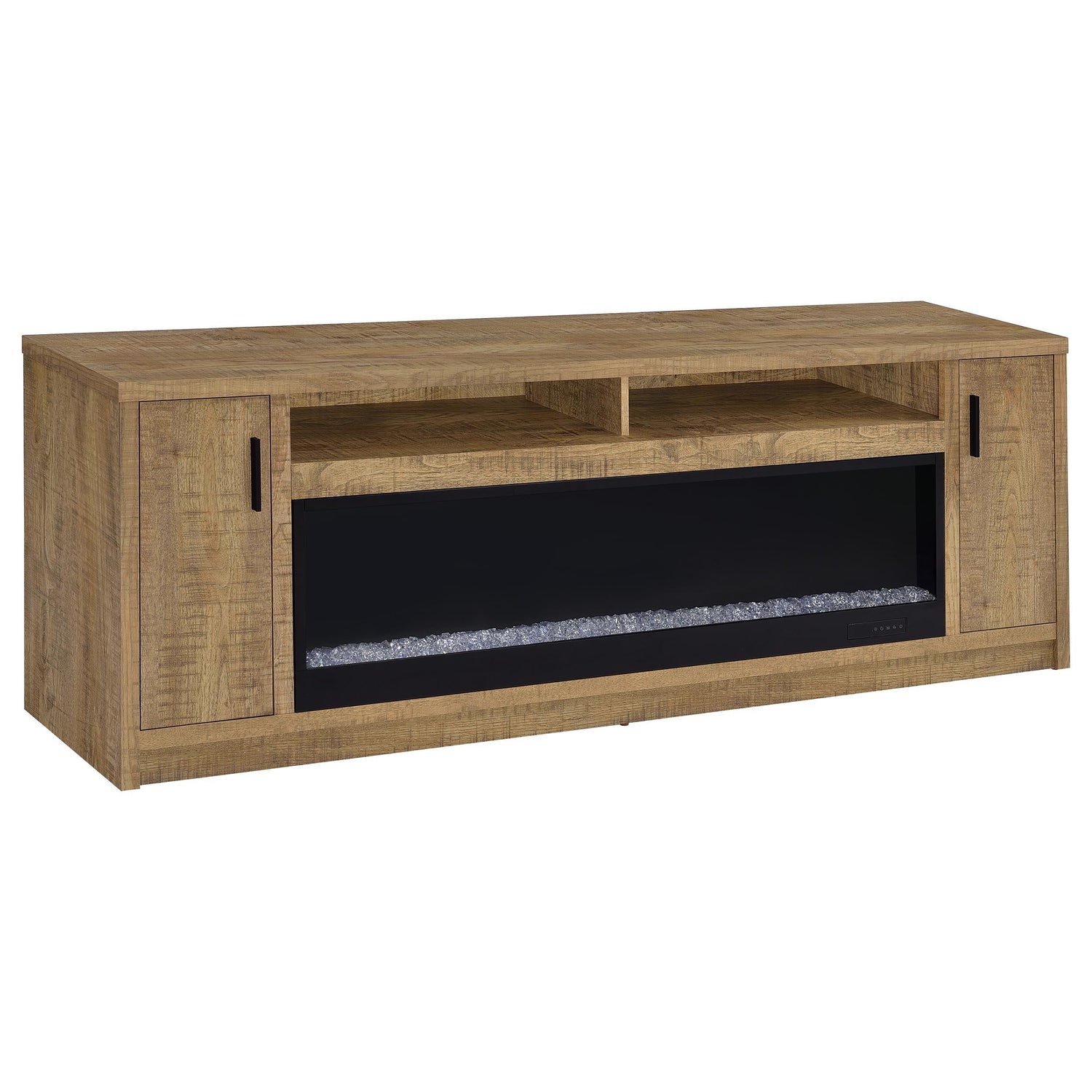 Eddy 79-inch 2-door TV Stand Fireplace Media Console Mango - 722843