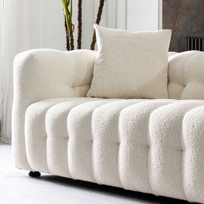 Eden Modern Tufted Chesterfield Boucle Fabric Sofa - SOF02402902